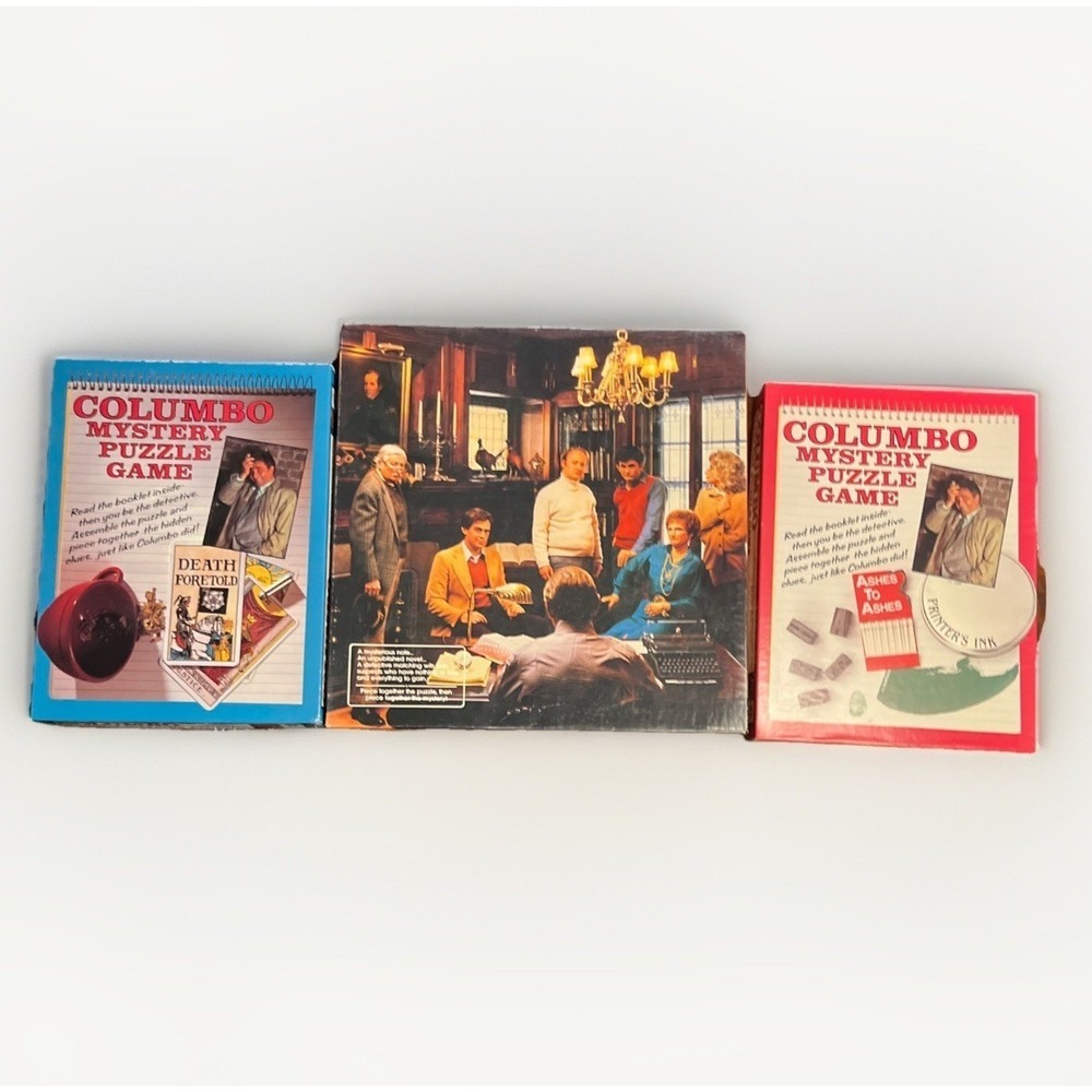 Vintage 1989 Columbo Mystery Jigsaw Puzzle "Ashes To Ashes" 550 Pc Complete EUC